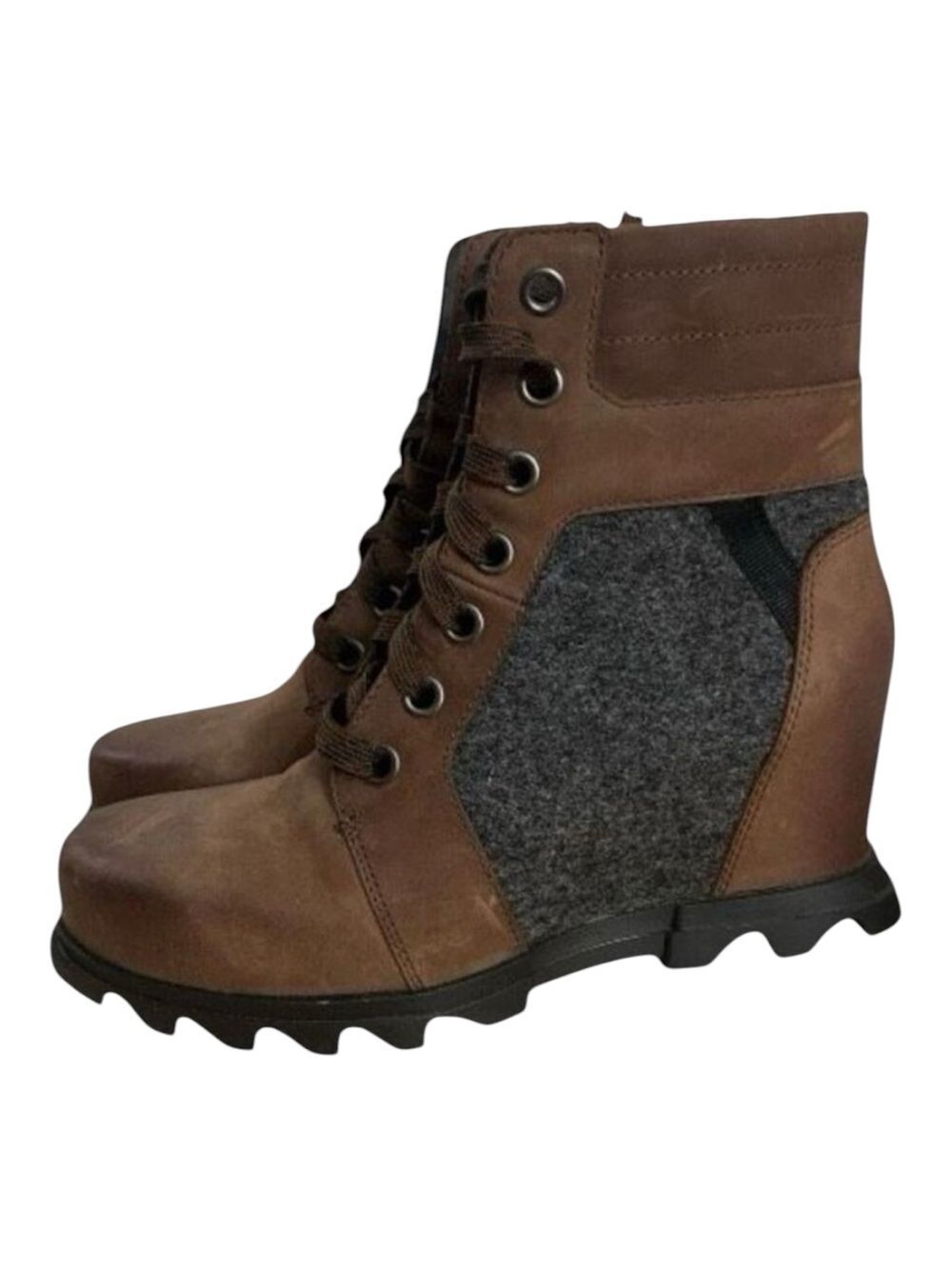 Sorel Women Joan of Arctic Wedge III Lexie Boot Size 10 Brown Black Winter